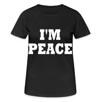 I'm peace - Frauen T-Shirt atmungsaktiv - Schwarz - Vorne - AI Model Female 172 light (172cm)