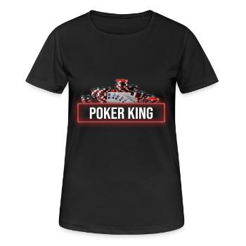 Poker King | Chemise couple - T-shirt respirant Femme - noir - Devant - AI Model Female 172 light (172cm)