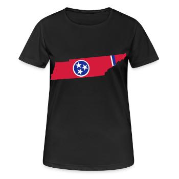 Tennessee - T-shirt respirant Femme - noir - Devant - AI Model Female 172 light (172cm)