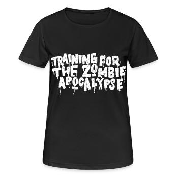 Training For The Zombie Apocalypse - Women's Breathable T-Shirt - black - Front - AI Model Female 172 light (172cm)