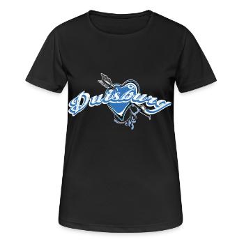 duisburg - Frauen T-Shirt atmungsaktiv - Schwarz - Vorne - AI Model Female 172 light (172cm)