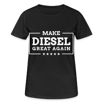 Make Diesel Great Again - Lustiger Abgasskandal - T-shirt respirant Femme - noir - Devant - AI Model Female 172 light (172cm)