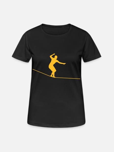Slackline, Escalade - T-shirt respirant Femme - noir