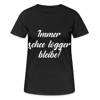 Francfort Hesse Hesse reste logger - T-shirt respirant Femme - noir - Devant - AI Model Female 172 light (172cm)