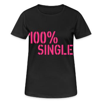 Single - Frauen T-Shirt atmungsaktiv - Schwarz - Vorne - AI Model Female 172 light (172cm)