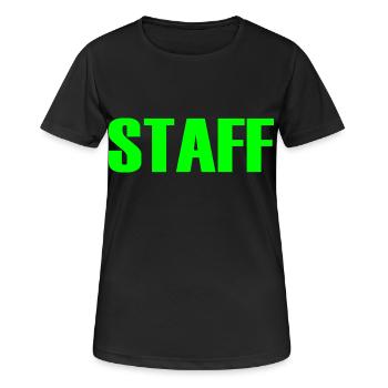 Staff - T-shirt respirant Femme - noir - Devant - AI Model Female 172 light (172cm)