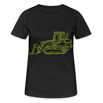 Bulldozer (Planierraube) - Frauen T-Shirt atmungsaktiv - Schwarz - Vorne - AI Model Female 172 light (172cm)