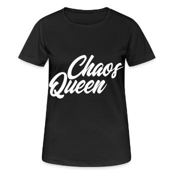 Reine chaos confusion reine drôle humour - T-shirt respirant Femme - noir - Devant - AI Model Female 172 light (172cm)