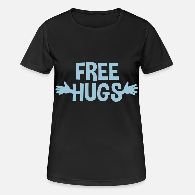 Free Hugs - Women's Breathable T-Shirt - black