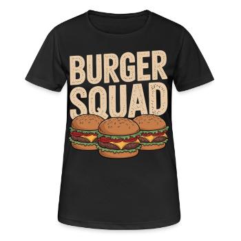 Chemise Team Cheeseburger - T-shirt respirant Femme - noir - Devant - AI Model Female 172 light (172cm)