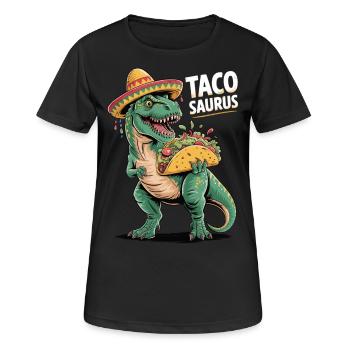 Taco rencontre dino - T-shirt respirant Femme - noir - Devant - AI Model Female 172 light (172cm)
