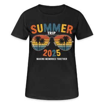 Sonnenbrille & Sonne 2025 - Frauen T-Shirt atmungsaktiv - Schwarz - Vorne - AI Model Female 172 light (172cm)