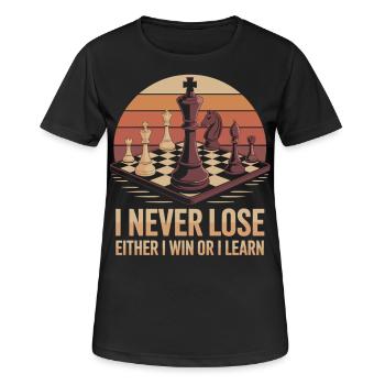 Échecs : victoire ou leçon - T-shirt respirant Femme - noir - Devant - AI Model Female 172 light (172cm)