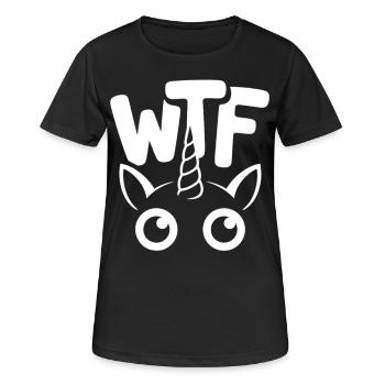 WTF – Magic meets irony - Women's Breathable T-Shirt - black - Front - AI Model Female 172 light (172cm)