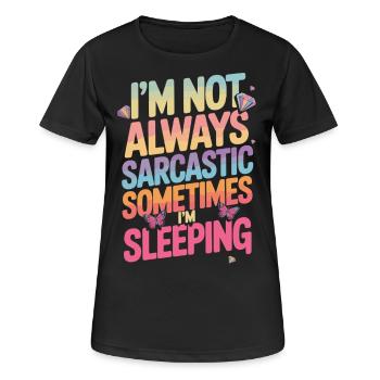 Lustiges Mädchenspruch Regenbogen Sarkasmus Shirt - Frauen T-Shirt atmungsaktiv - Schwarz - Vorne - AI Model Female 172 light (172cm)