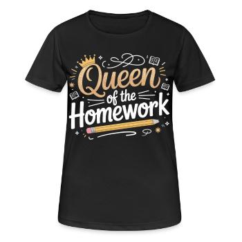Homework Queen Shirt - Women's Breathable T-Shirt - black - Front - AI Model Female 172 light (172cm)
