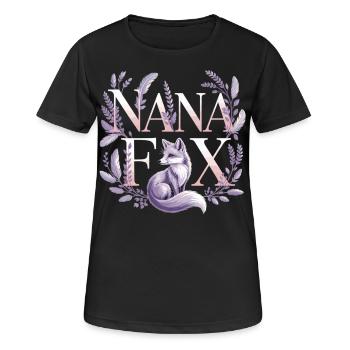 Stilvoller Fuchs für Oma - Frauen T-Shirt atmungsaktiv - Schwarz - Vorne - AI Model Female 172 light (172cm)
