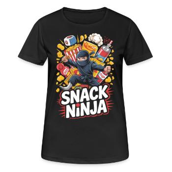 Snack Ninja T-Shirt - T-shirt respirant Femme - noir - Devant - AI Model Female 172 light (172cm)