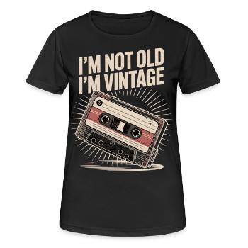 Classique plutôt que vieux – style vintage - T-shirt respirant Femme - noir - Devant - AI Model Female 172 light (172cm)