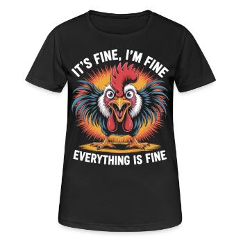 Chemise de poulet Funny Chaos - T-shirt respirant Femme - noir - Devant - AI Model Female 172 light (172cm)
