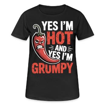 T-Shirt Scharfmacher - Scharf und badtemper - T-shirt respirant Femme - noir - Devant - AI Model Female 172 light (172cm)