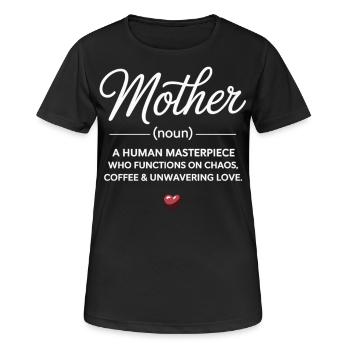 Mama Definition Chaos & Liebe - Frauen T-Shirt atmungsaktiv - Schwarz - Vorne - AI Model Female 172 light (172cm)