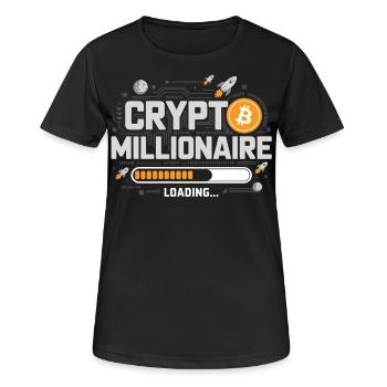 Crypto millionaire loads - Women's Breathable T-Shirt - black - Front - AI Model Female 172 light (172cm)