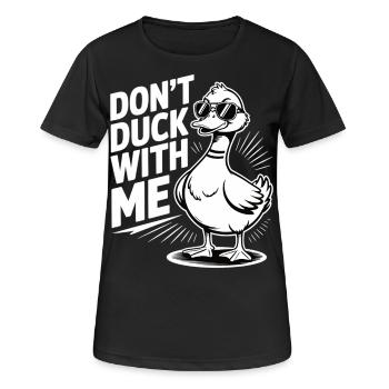 Freche Ente – Don't Duck With Me - Women's Breathable T-Shirt - black - Front - AI Model Female 172 light (172cm)