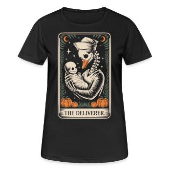 Skeleton Goose with Baby Halloween Shirt - Women's Breathable T-Shirt - black - Front - AI Model Female 172 light (172cm)