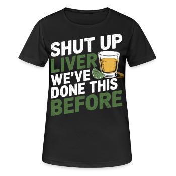 Chemise de dicton de fête de l’alcool - T-shirt respirant Femme - noir - Devant - AI Model Female 172 light (172cm)