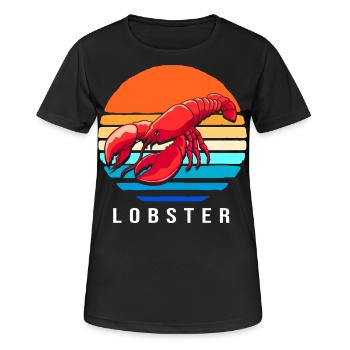 Langouste, fruits de mer, homard, homard - T-shirt respirant Femme - noir - Devant - AI Model Female 172 light (172cm)