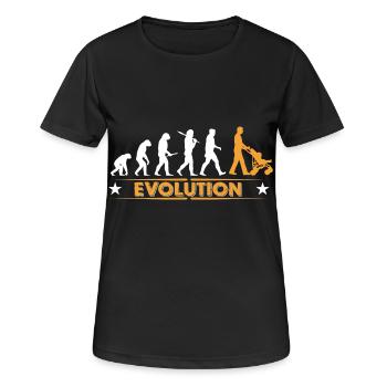 Walking Dad - Evolution - T-shirt respirant Femme - noir - Devant - AI Model Female 172 light (172cm)