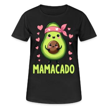 Werdende Mama & Mutter, Mamacado, Schwangerschaft - Frauen T-Shirt atmungsaktiv - Schwarz - Vorne - AI Model Female 172 light (172cm)