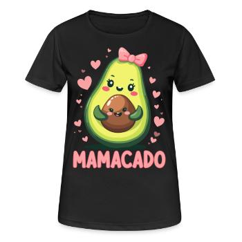 Werdende Mama & Mutter, Mamacado, Schwangerschaft - Frauen T-Shirt atmungsaktiv - Schwarz - Vorne - AI Model Female 172 light (172cm)