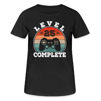25e anniversaire de mariage 25 ans de mariage Marié Gamer - T-shirt respirant Femme - noir - Devant - AI Model Female 172 light (172cm)