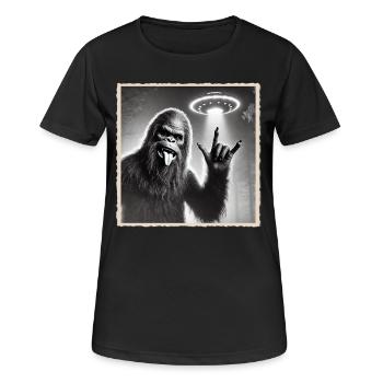 Rock, Rocker, Musique rock, Heavy metal, Rock Hand - T-shirt respirant Femme - noir - Devant - AI Model Female 172 light (172cm)
