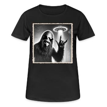 Rock, Rocker, Musique rock, Heavy metal, Rock Hand - T-shirt respirant Femme - noir - Devant - AI Model Female 172 light (172cm)