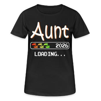 Werdende Tante 2026 loading ich werde Tante - Frauen T-Shirt atmungsaktiv - Schwarz - Vorne - AI Model Female 172 light (172cm)