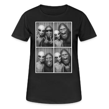 Bigfoot, Alien, Photo, Photo Booth, Alien - Women's Breathable T-Shirt - black - Front - AI Model Female 172 light (172cm)