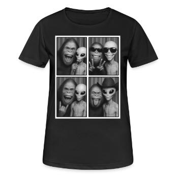 Bigfoot, Alien, Photo, Photo Booth, Alien - Women's Breathable T-Shirt - black - Front - AI Model Female 172 light (172cm)