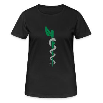 Heilpraktiker - Frauen T-Shirt atmungsaktiv - Schwarz - Vorne - AI Model Female 172 light (172cm)