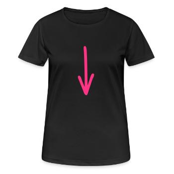 flèche - T-shirt respirant Femme - noir - Devant - AI Model Female 172 light (172cm)