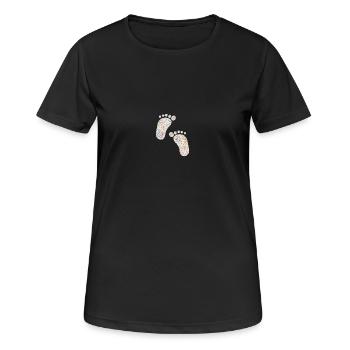 pieds - T-shirt respirant Femme - noir - Devant - AI Model Female 172 light (172cm)