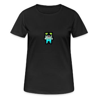 Pixel Küken - Frauen T-Shirt atmungsaktiv - Schwarz - Vorne - AI Model Female 172 light (172cm)