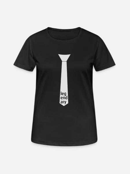 Legendary - Krawatte (2) - Frauen T-Shirt atmungsaktiv - Schwarz