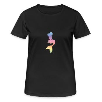 Sirène - T-shirt respirant Femme - noir - Devant - AI Model Female 172 light (172cm)