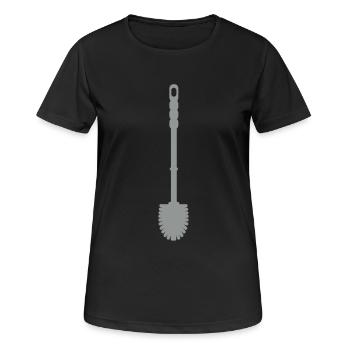 Toilet brush - Women's Breathable T-Shirt - black - Front - AI Model Female 172 light (172cm)