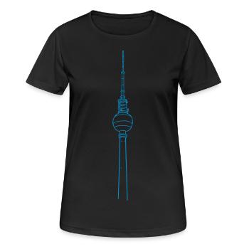 Fernsehturm Berlin - Frauen T-Shirt atmungsaktiv - Schwarz - Vorne - AI Model Female 172 light (172cm)