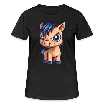 Pony Cartoon - Women's Breathable T-Shirt - black - Front - AI Model Female 172 light (172cm)