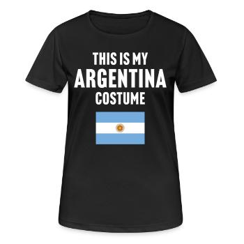 C’est mon costume d’Argentine - T-shirt respirant Femme - noir - Devant - AI Model Female 172 light (172cm)